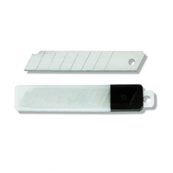 Tapešu naža asmeņi 18mm (10gab.), 0.4mm, blisterī Tapešu naža asmeņi 18mm (10gab.), 0.4mm, blisterī