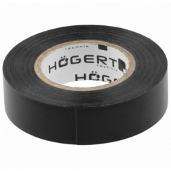 Izolācijas lente 19mm x 20m melna PVC HT1P281 HOGERT Izolācijas lente 19mm x 20m melna PVC HT1P281 HOGERT